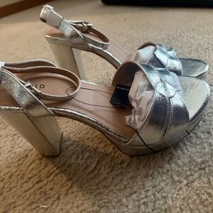 Silver Platform Heels Women's 11.5